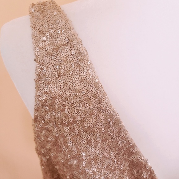 Sorella Vita Bridesmaids Rose Gold Sequin Gown - Picture 7 of 8